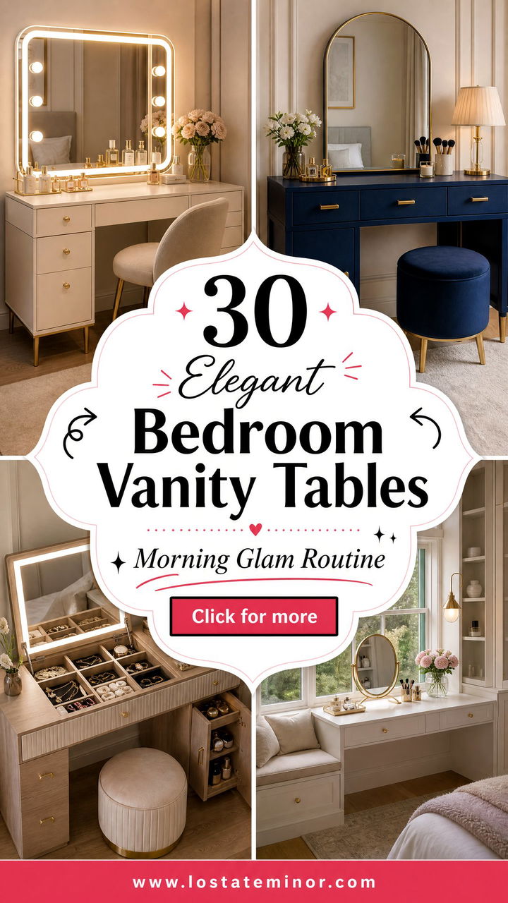30 Elegant Bedroom Vanity Tables for Your Morning Routine - 30 Elegant Bedroom Vanity Tables for Your Morning Routine