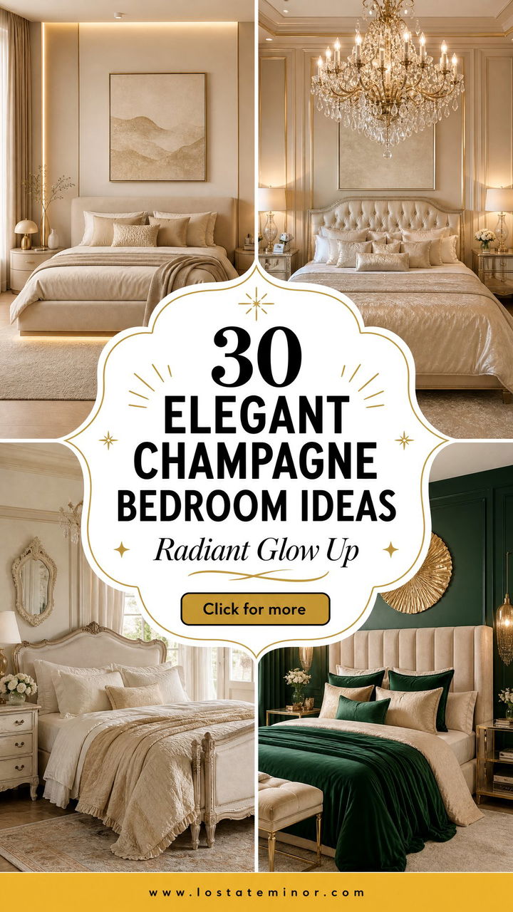 30 Elegant Champagne Bedroom Ideas for a Radiant Space - 30 Elegant Champagne Bedroom Ideas for a Radiant Space