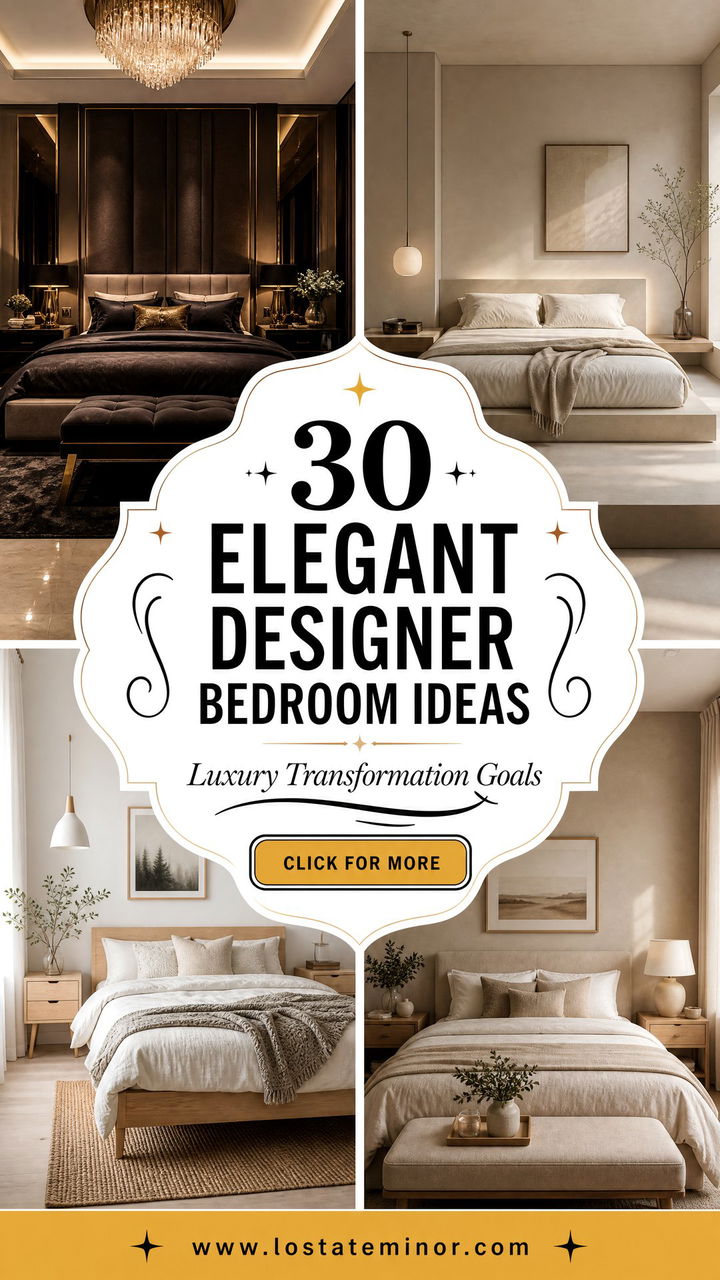 30 Elegant Designer Bedroom Ideas for a Luxury Transformation - 30 Elegant Designer Bedroom Ideas for a Luxury Transformation