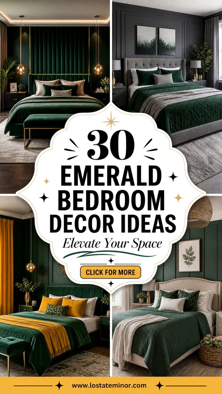30 Emerald Bedroom Decor Ideas to Elevate Your Living Space - 30 Emerald Bedroom Decor Ideas to Elevate Your Living Space