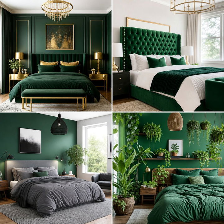 30 Emerald Green Accent Wall Bedroom Ideas for Bold Design