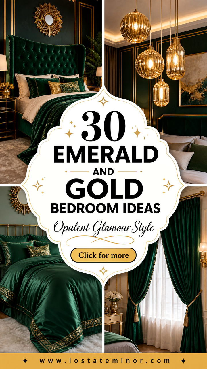 30 Emerald and Gold Bedroom Ideas for an Opulent Interior - 30 Emerald and Gold Bedroom Ideas for an Opulent Interior