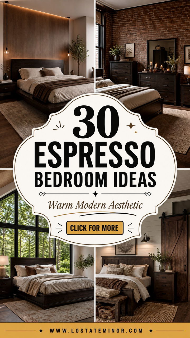 30 Espresso Bedroom Ideas for a Warm and Modern Aesthetic - 30 Espresso Bedroom Ideas for a Warm and Modern Aesthetic