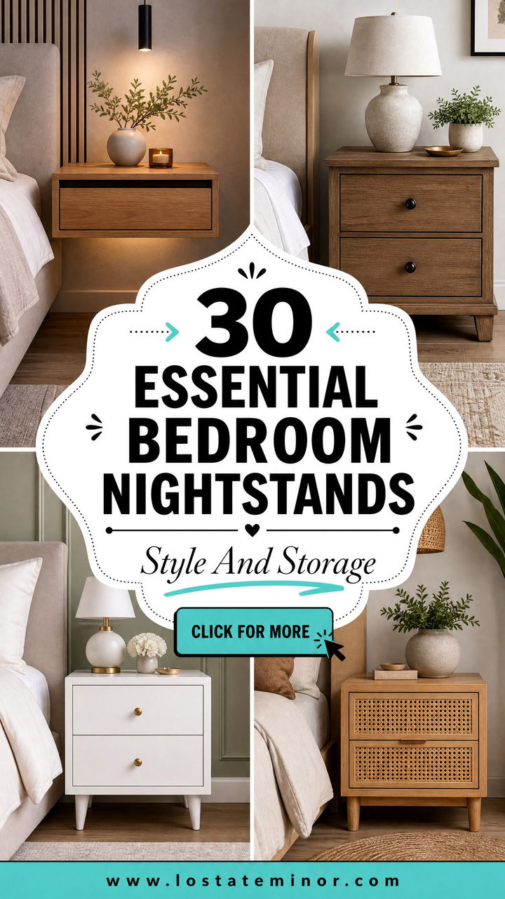 30 Essential Bedroom Nightstands for Style and Storage - 30 Essential Bedroom Nightstands for Style and Storage