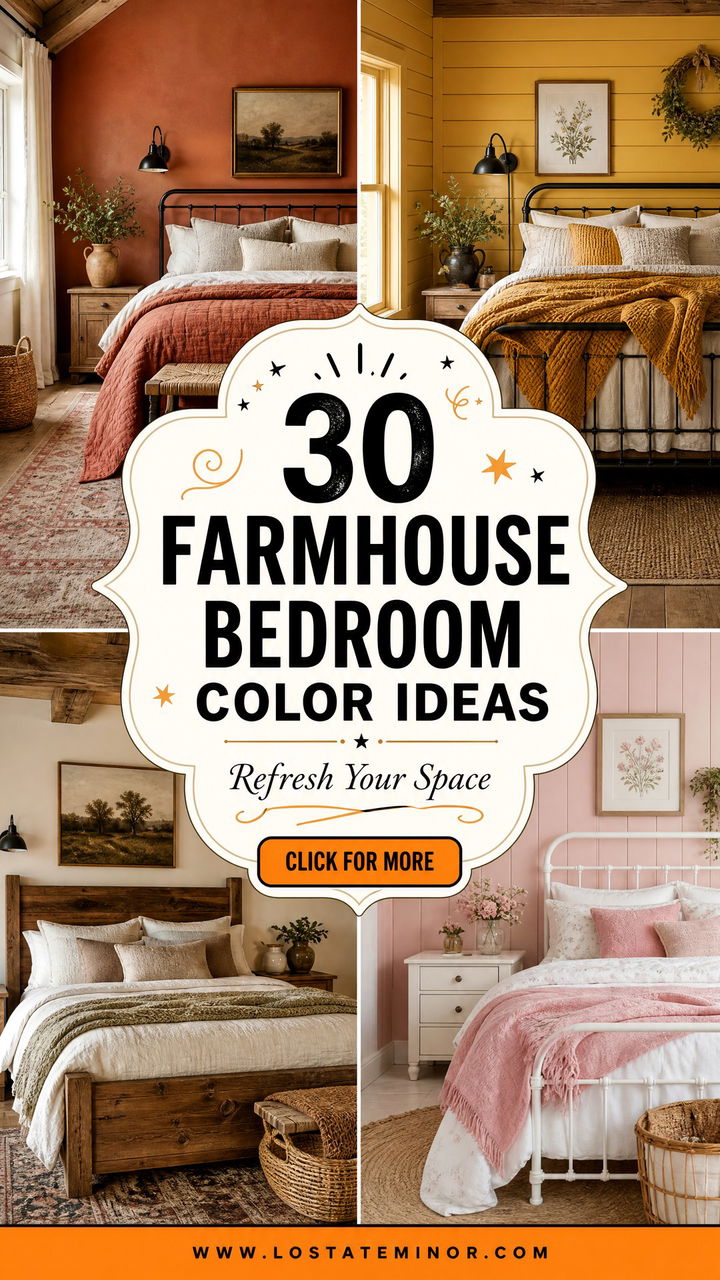 30 Farmhouse Bedroom Color Ideas to Refresh Your Space - 30 Farmhouse Bedroom Color Ideas to Refresh Your Space