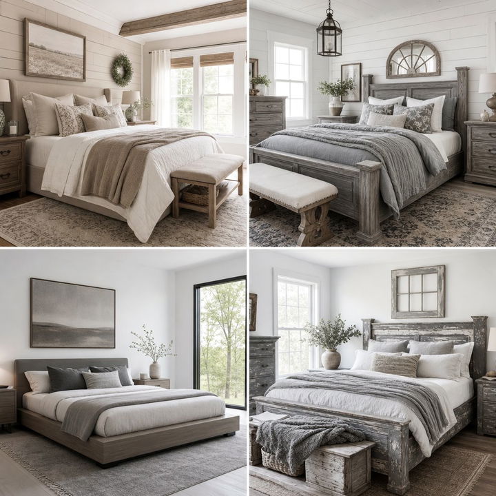 30 Farmhouse Gray Bedroom Ideas for a Sophisticated Look