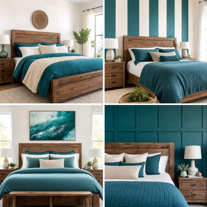 30 Farmhouse Teal Bedroom Ideas for a Pop of Color