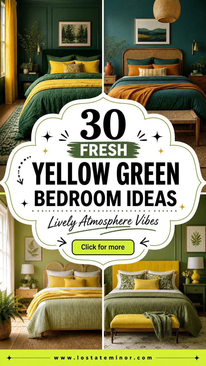 30 Fresh Yellow Green Bedroom Ideas for a Lively Atmosphere - 30 Fresh Yellow Green Bedroom Ideas for a Lively Atmosphere