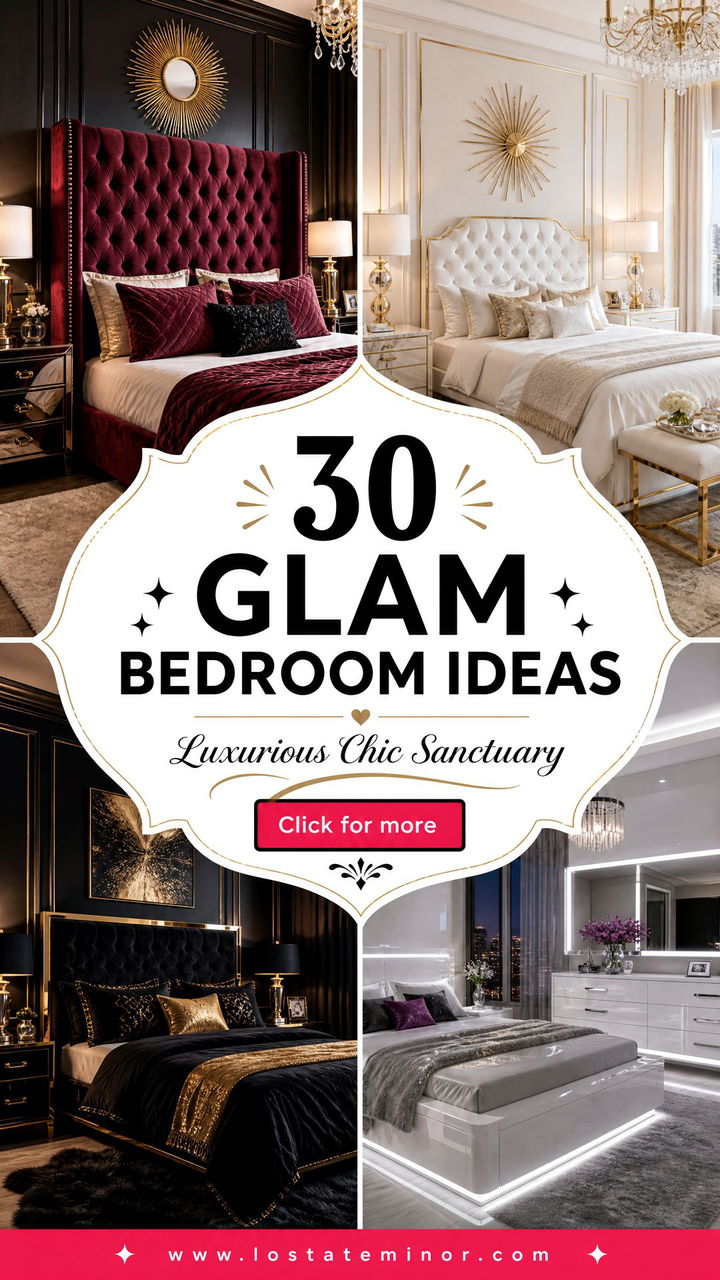 30 Glam Bedroom Ideas for a Luxurious and Chic Sanctuary - 30 Glam Bedroom Ideas for a Luxurious and Chic Sanctuary