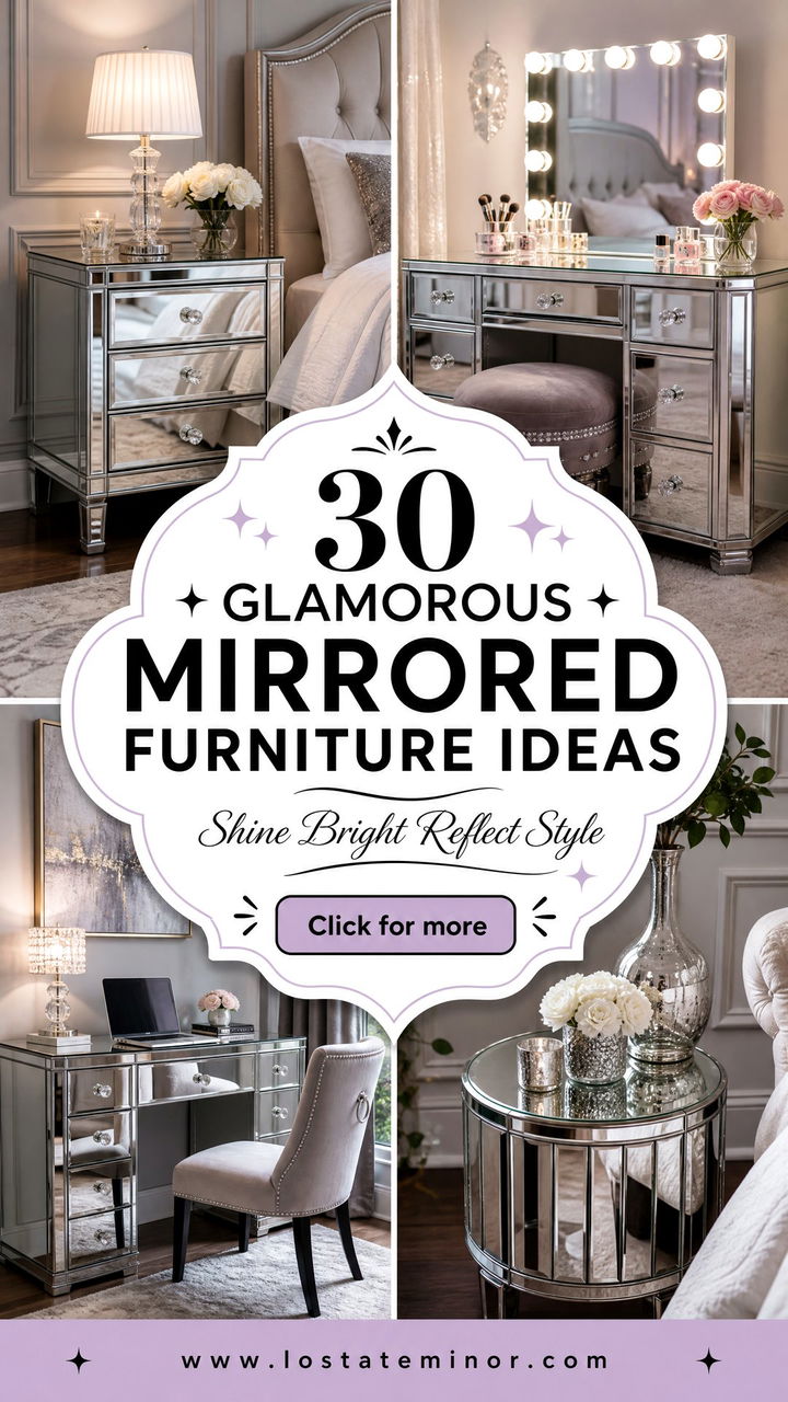 30 Glamorous Bedroom Mirrored Furniture Ideas to Love - 30 Glamorous Bedroom Mirrored Furniture Ideas to Love