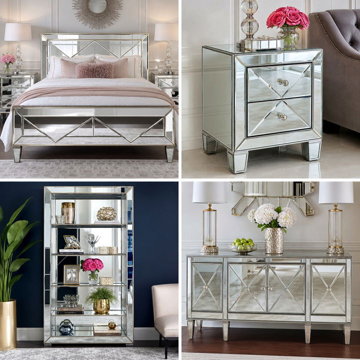 30 Glamorous Bedroom Mirrored Furniture Ideas to Love