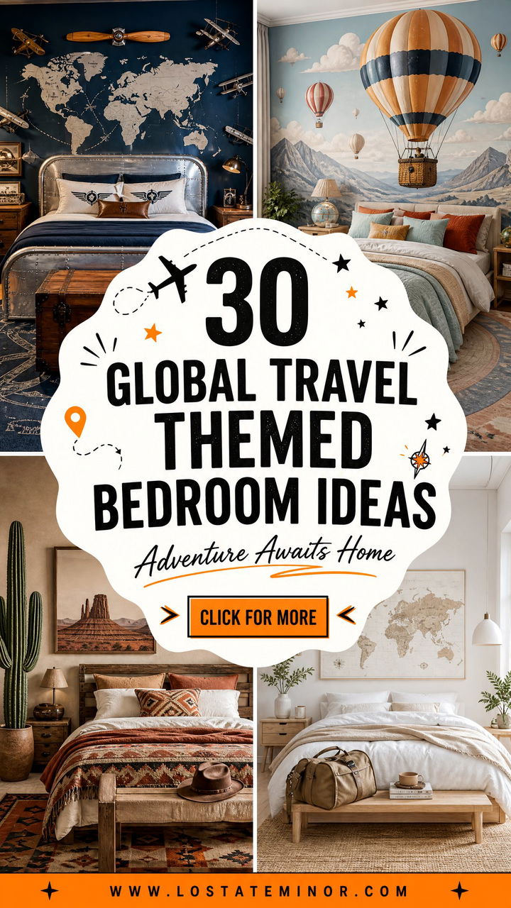 30 Global Travel Themed Bedroom Ideas for Adventurers - 30 Global Travel Themed Bedroom Ideas for Adventurers