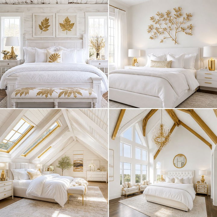 30 Gold and White Bedroom Ideas for Elegant Home Decor