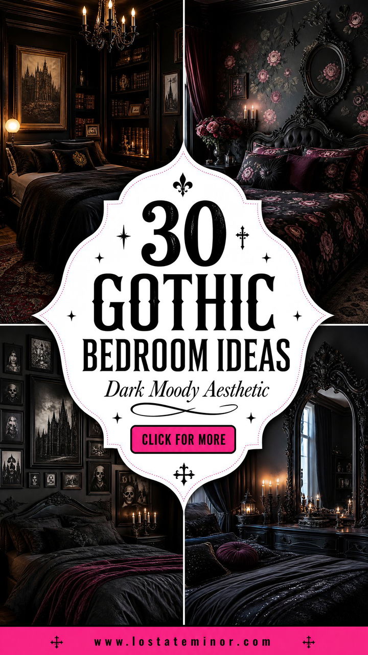 30 Gothic Bedroom Ideas for a Dark and Moody Aesthetic - 30 Gothic Bedroom Ideas for a Dark and Moody Aesthetic