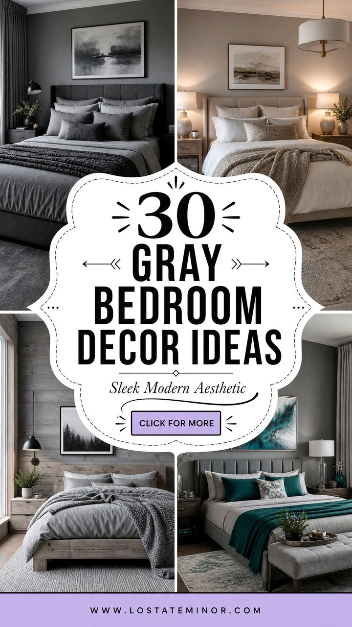 30 Gray Bedroom Decor Ideas for a Sleek Modern Aesthetic - 30 Gray Bedroom Decor Ideas for a Sleek Modern Aesthetic