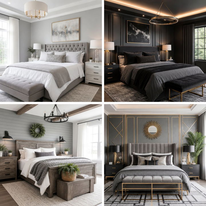 30 Gray Bedroom Furniture Ideas for a Sleek Modern Room