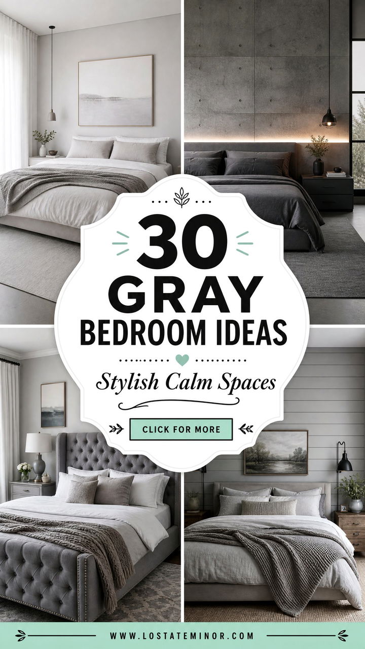 30 Gray Bedroom Ideas for a Stylish and Very Calm Space - 30 Gray Bedroom Ideas for a Stylish and Very Calm Space