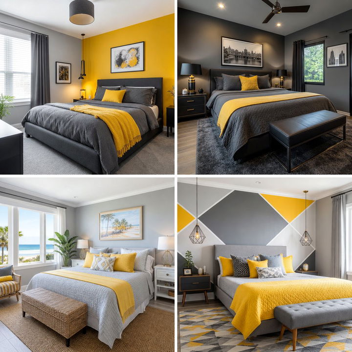 30 Gray Yellow Bedroom Ideas for a Contemporary Sanctuary