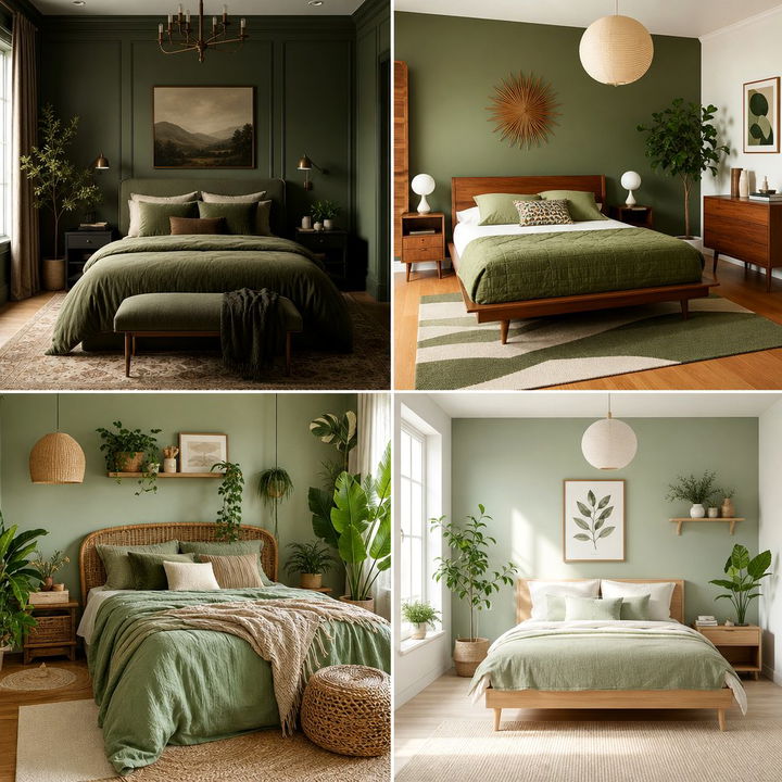 30 Green and White Bedroom Ideas for a Crisp, Natural Feel
