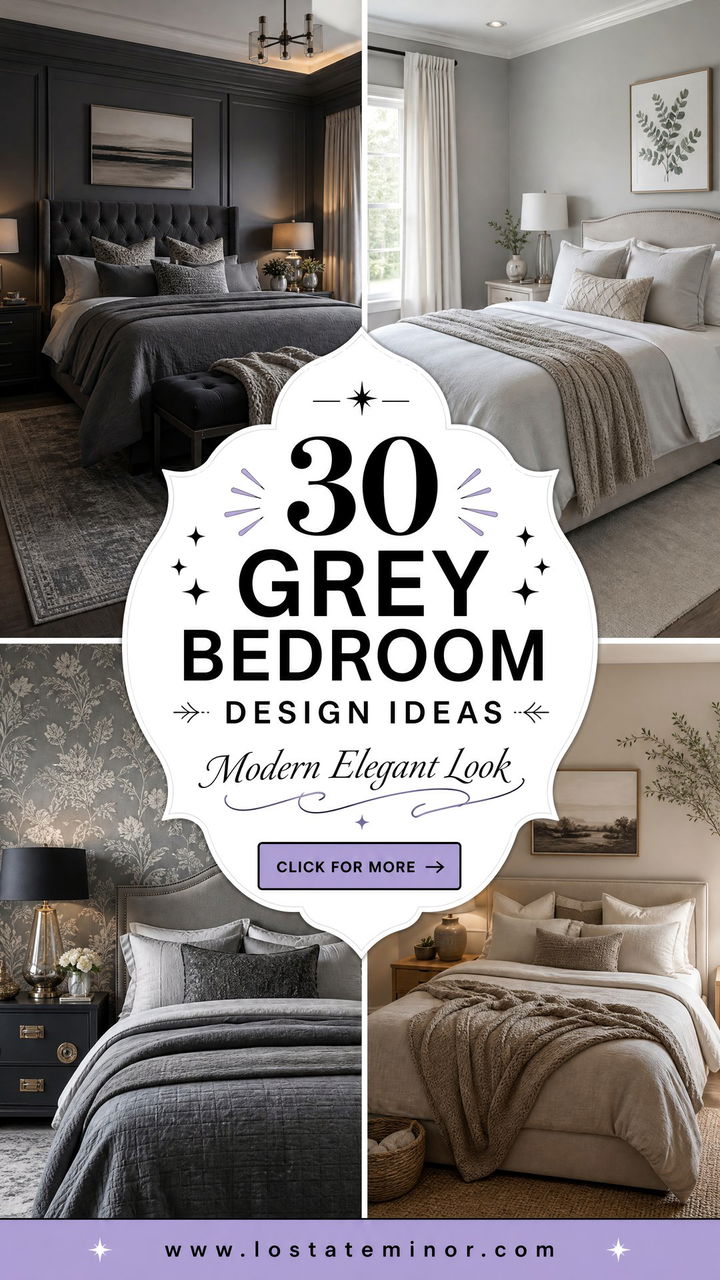 30 Grey Bedroom Design Ideas for a Modern Elegant Look - 30 Grey Bedroom Design Ideas for a Modern, Elegant Look
