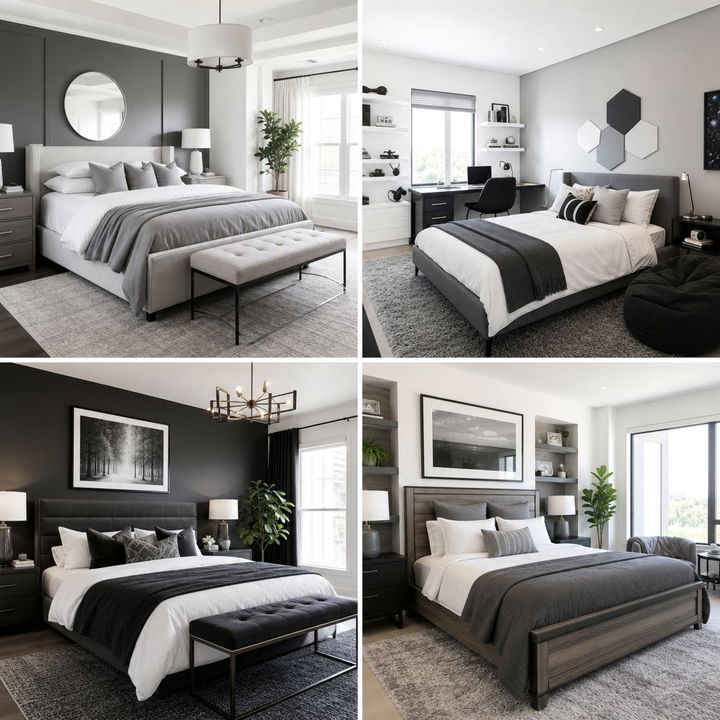 30 Grey and White Bedroom Ideas for a Crisp, Clean Look