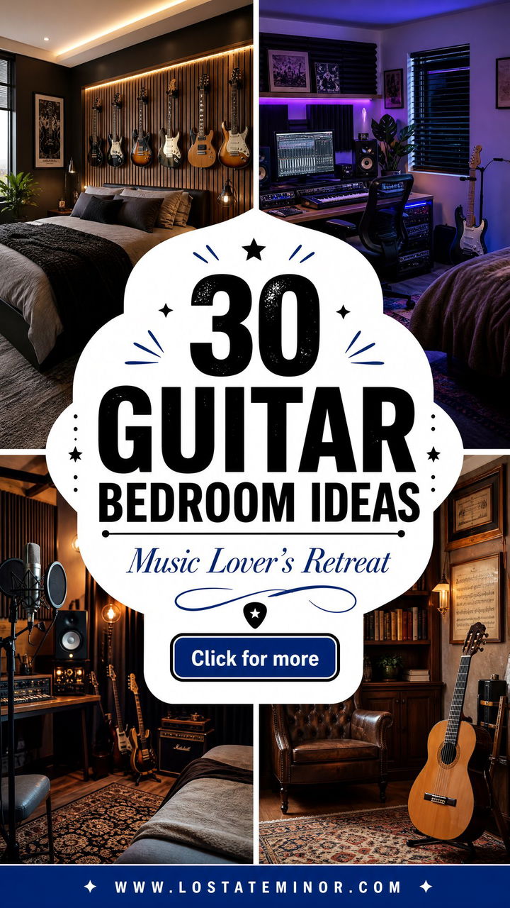 30 Guitar Bedroom Ideas for Every Dedicated Music Lover - 30 Guitar Bedroom Ideas for Every Dedicated Music Lover