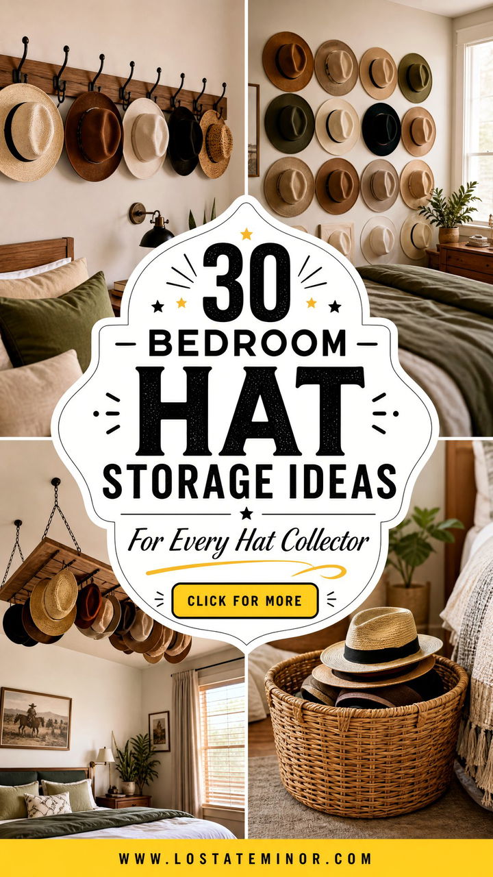 30 Handy Bedroom Hat Storage Ideas for Every Collector - 30 Handy Bedroom Hat Storage Ideas for Every Collector