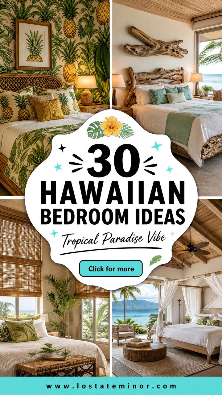 30 Hawaiian Bedroom Ideas for a Tropical Paradise Vibe - 30 Hawaiian Bedroom Ideas for a Tropical Paradise Vibe