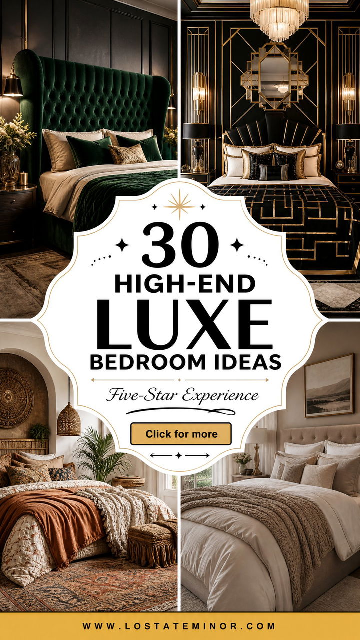30 High-End Luxe Bedroom Ideas for a Five-Star Experience - 30 High-End Luxe Bedroom Ideas for a Five-Star Experience