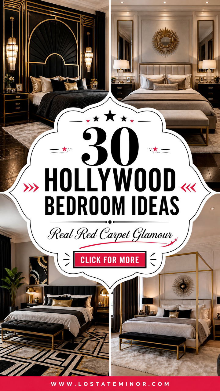 30 Hollywood Bedroom Ideas for Real Red-Carpet Glamour - 30 Hollywood Bedroom Ideas for Real Red-Carpet Glamour