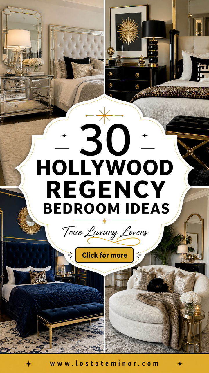 30 Hollywood Regency Bedroom Ideas for True Luxury Lovers - 30 Hollywood Regency Bedroom Ideas for True Luxury Lovers
