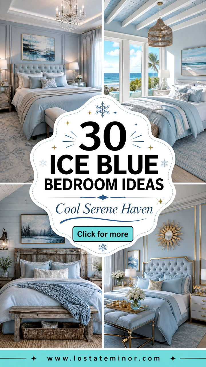 30 Ice Blue Bedroom Ideas for a Cool and Serene Sleep Haven - 30 Ice Blue Bedroom Ideas for a Cool and Serene Sleep Haven
