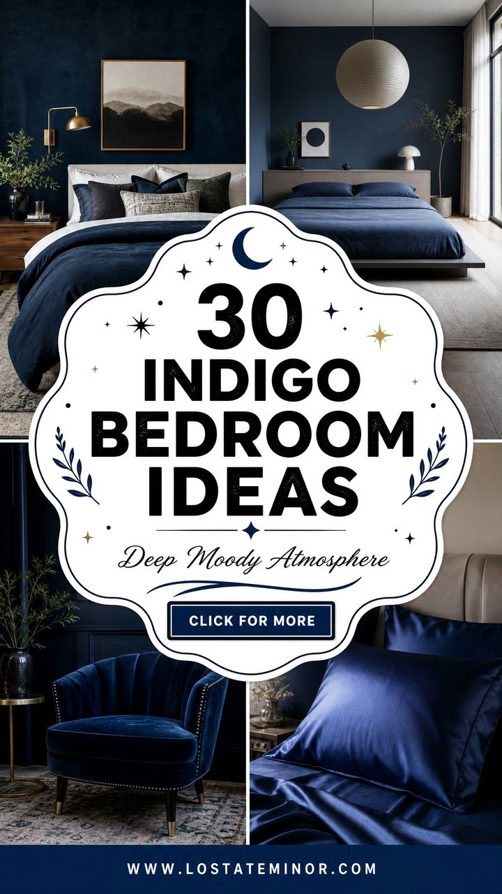 30 Indigo Bedroom Ideas for a Deep and Moody Atmosphere - 30 Indigo Bedroom Ideas for a Deep and Moody Atmosphere