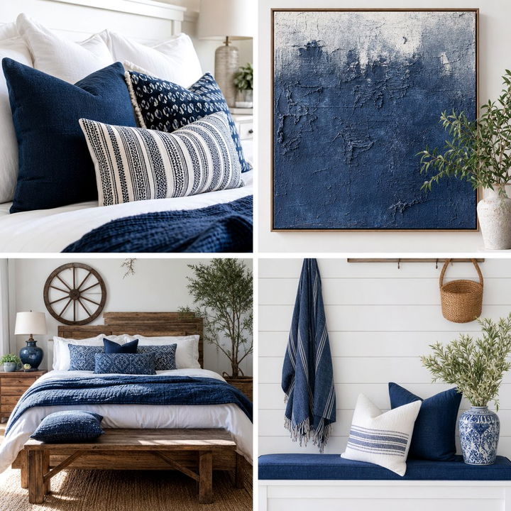 30 Indigo and White Bedroom Ideas for a Classic Look