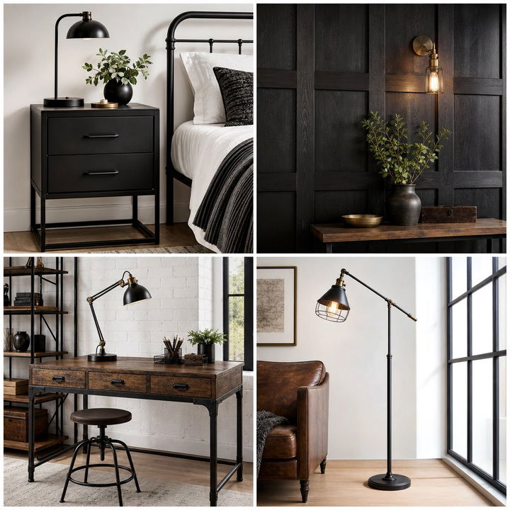 30 Industrial Black Bedroom Ideas for a Moody, Modern Style