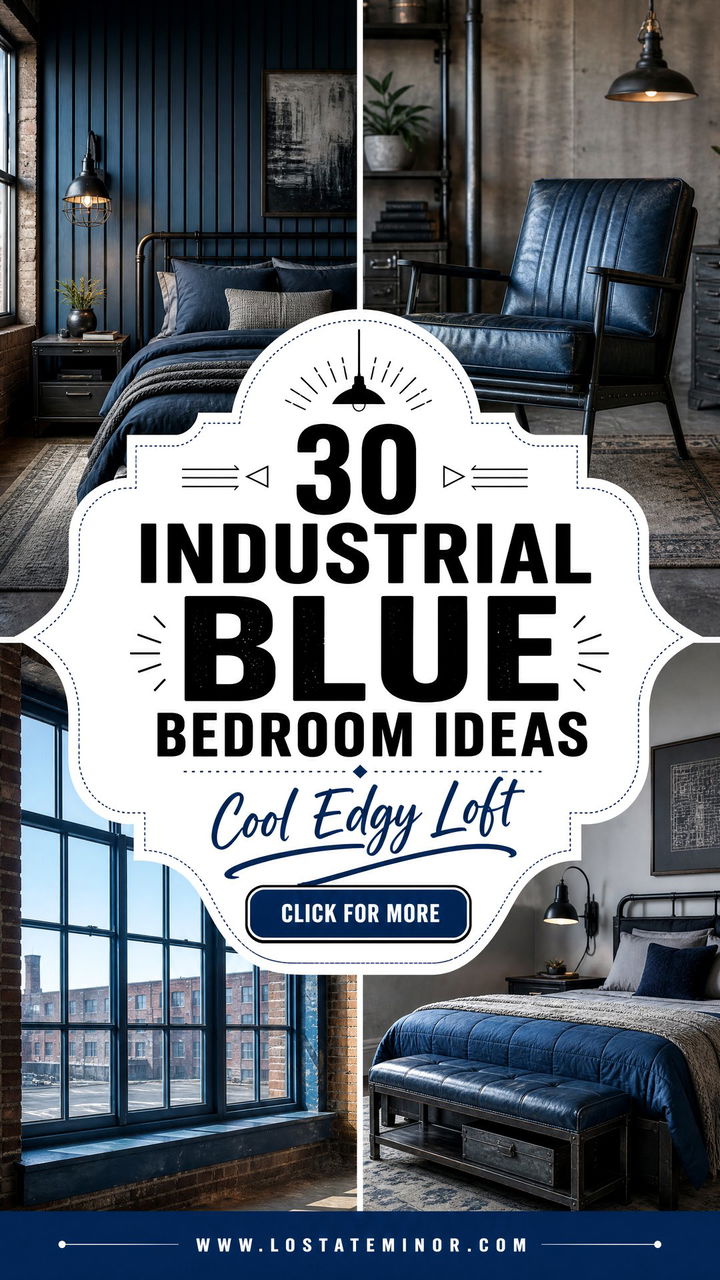 30 Industrial Blue Bedroom Ideas for a Cool and Edgy Space - 30 Industrial Blue Bedroom Ideas for a Cool and Edgy Space