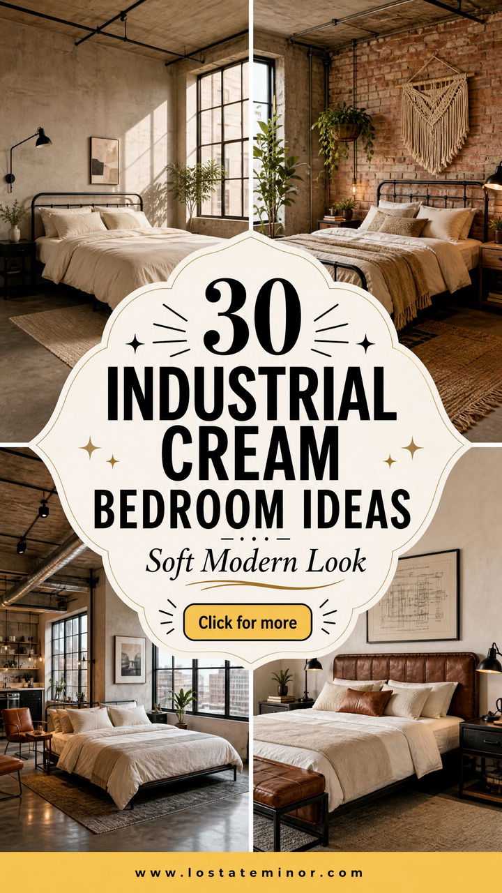 30 Industrial Cream Bedroom Ideas for a Soft Modern Look - 30 Industrial Cream Bedroom Ideas for a Soft, Modern Look