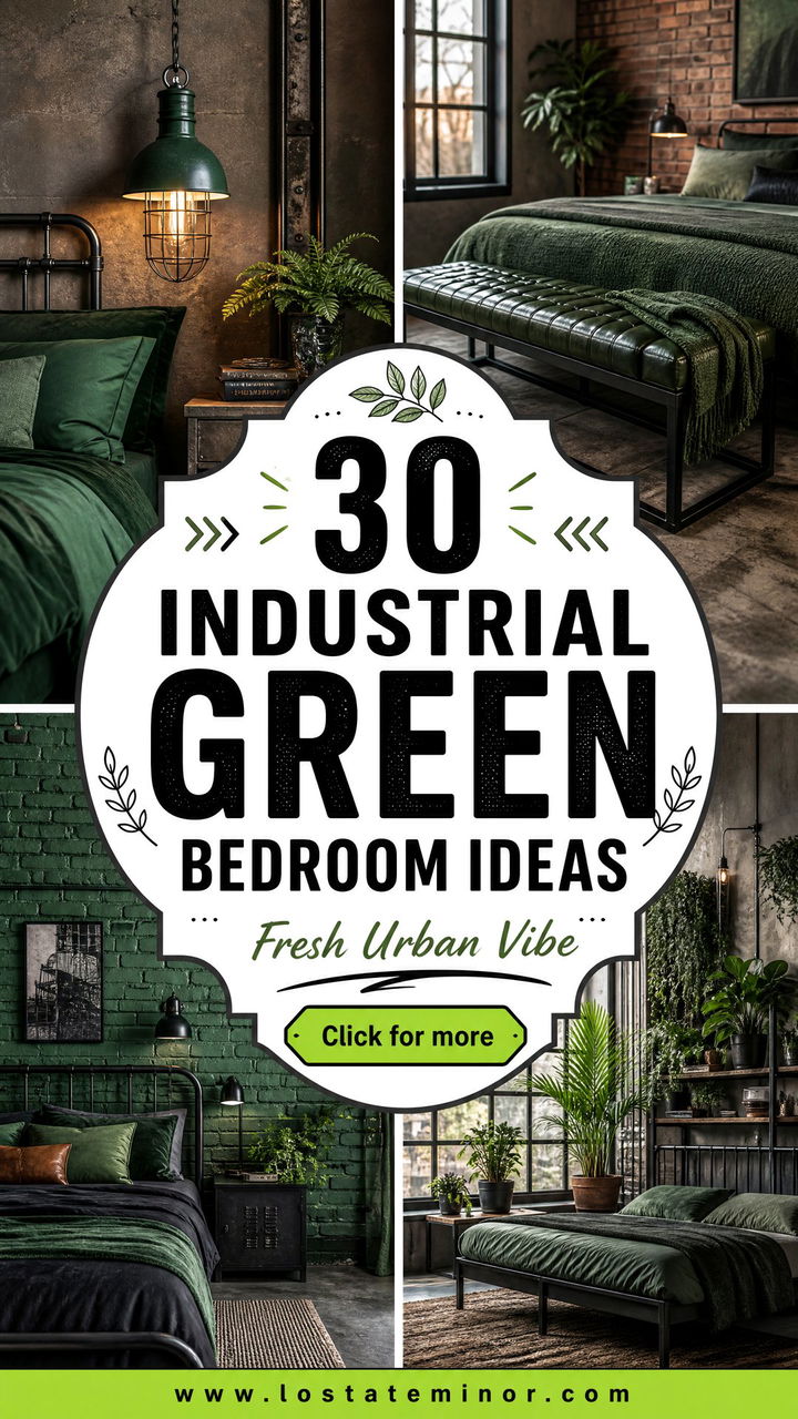 30 Industrial Green Bedroom Ideas for a Fresh Urban Vibe - 30 Industrial Green Bedroom Ideas for a Fresh, Urban Vibe