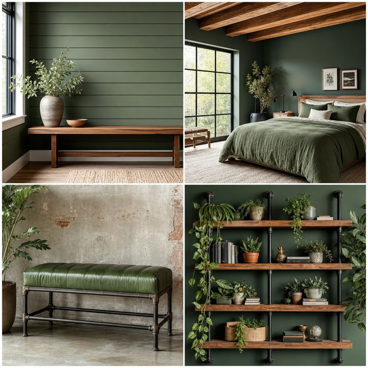 30 Industrial Green Bedroom Ideas for a Fresh, Urban Vibe