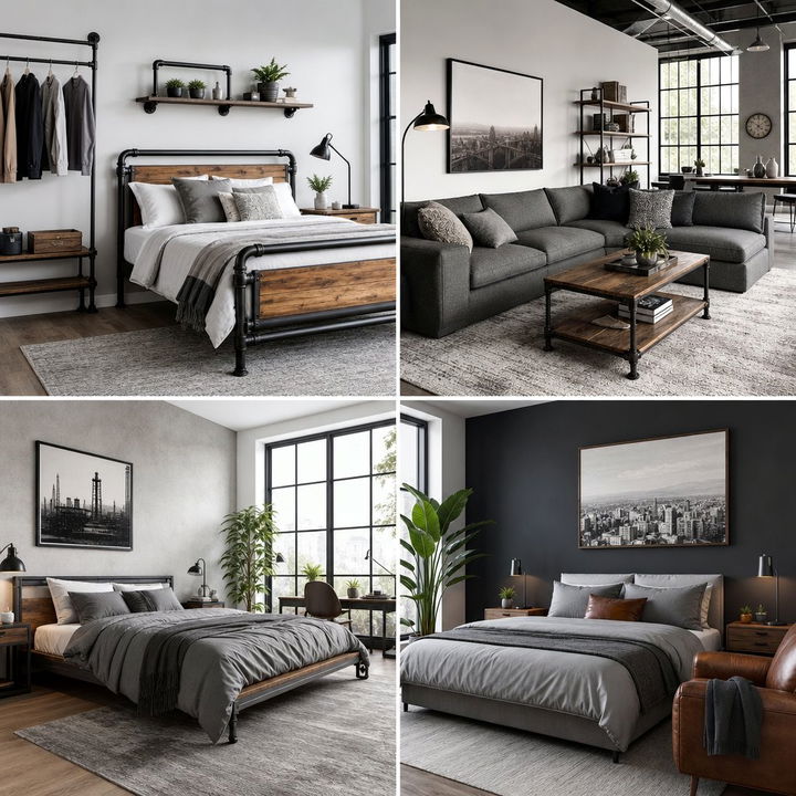 30 Industrial Grey Bedroom Ideas for a Sleek Modern Design