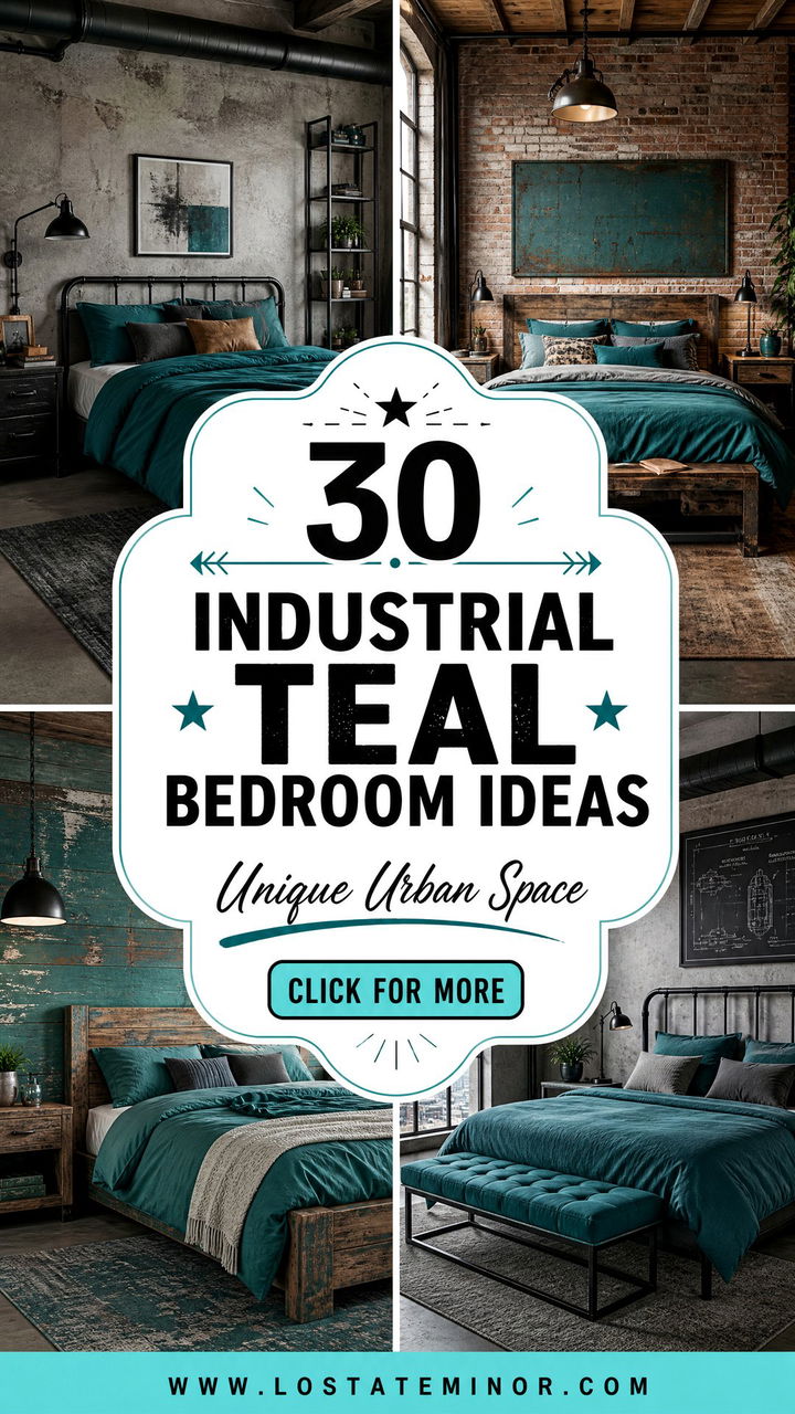 30 Industrial Teal Bedroom Ideas for a Unique Urban Space - 30 Industrial Teal Bedroom Ideas for a Unique Urban Space
