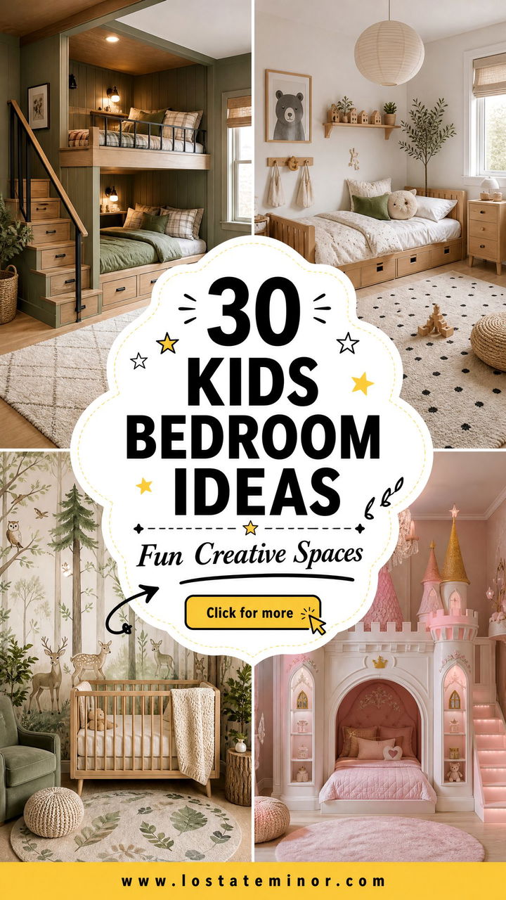 30 Kids Bedroom Ideas for a Fun and Creative Living Space - 30 Kids Bedroom Ideas for a Fun and Creative Living Space