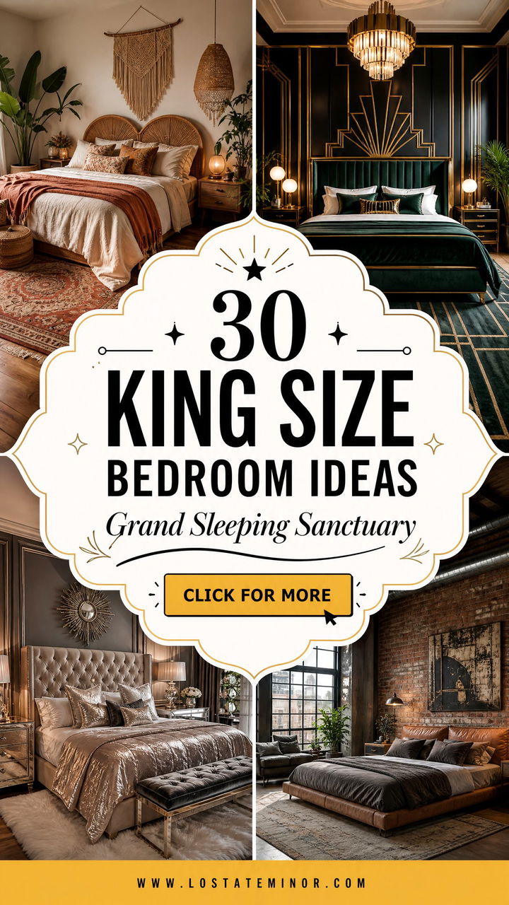30 King Size Bedroom Ideas for a Grand Sleeping Area - 30 King Size Bedroom Ideas for a Grand Sleeping Area