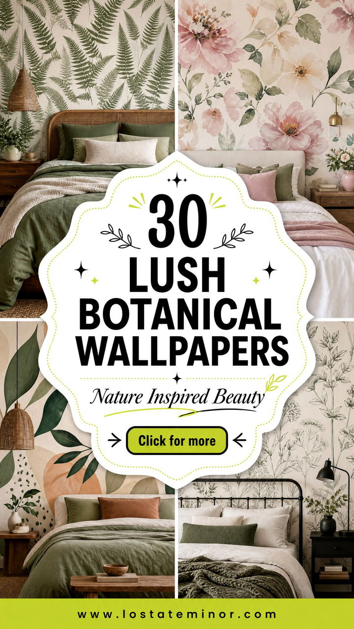30 Lush Bedroom Botanical Wallpapers for a Nature-Inspired Room - 30 Lush Bedroom Botanical Wallpapers for a Nature-Inspired Room