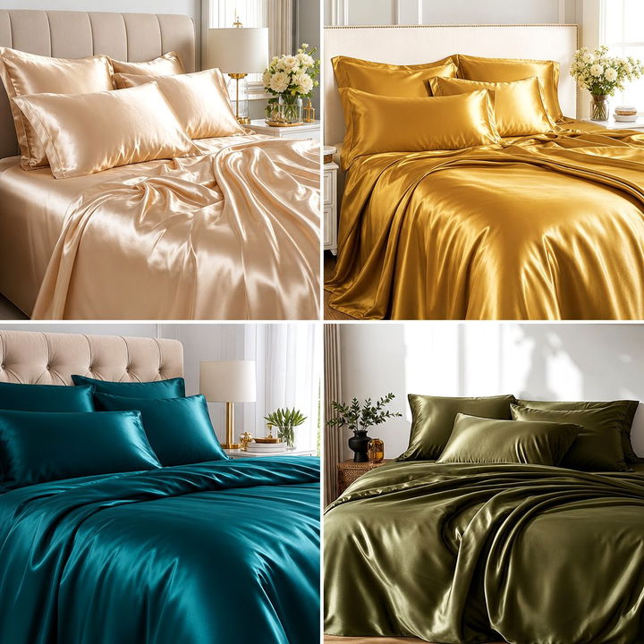 30 Luxurious Bedroom Satin Bedding Ideas for a Silky Sleep