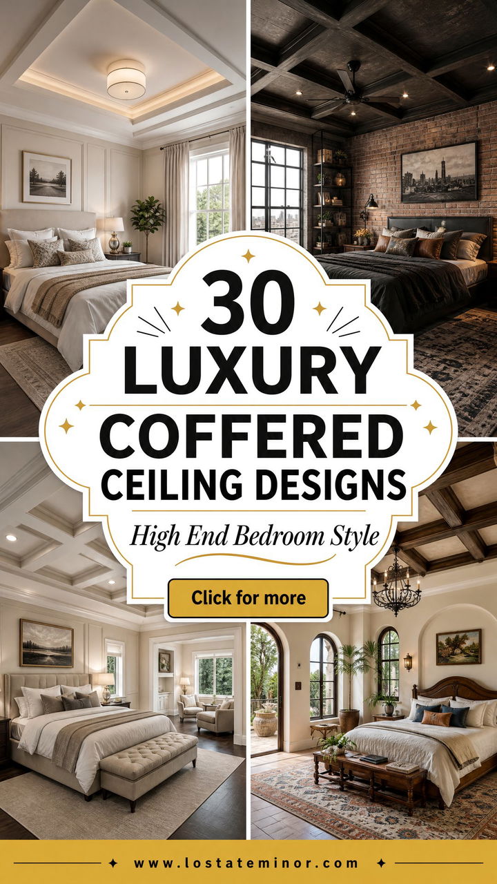 30 Luxury Bedroom Coffered Ceiling Designs for High-End Style - 30 Luxury Bedroom Coffered Ceiling Designs for High-End Style