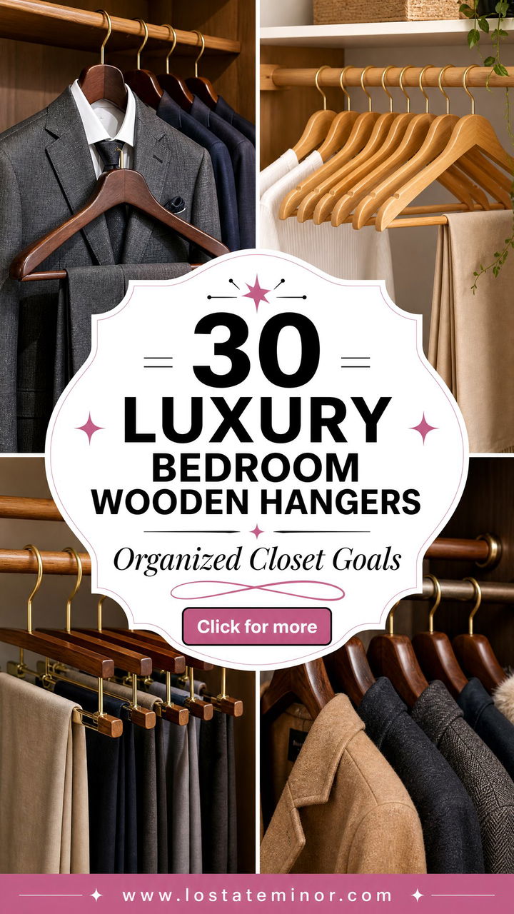 30 Luxury Bedroom Wooden Hangers for an Organized Closet - 30 Luxury Bedroom Wooden Hangers for an Organized Closet