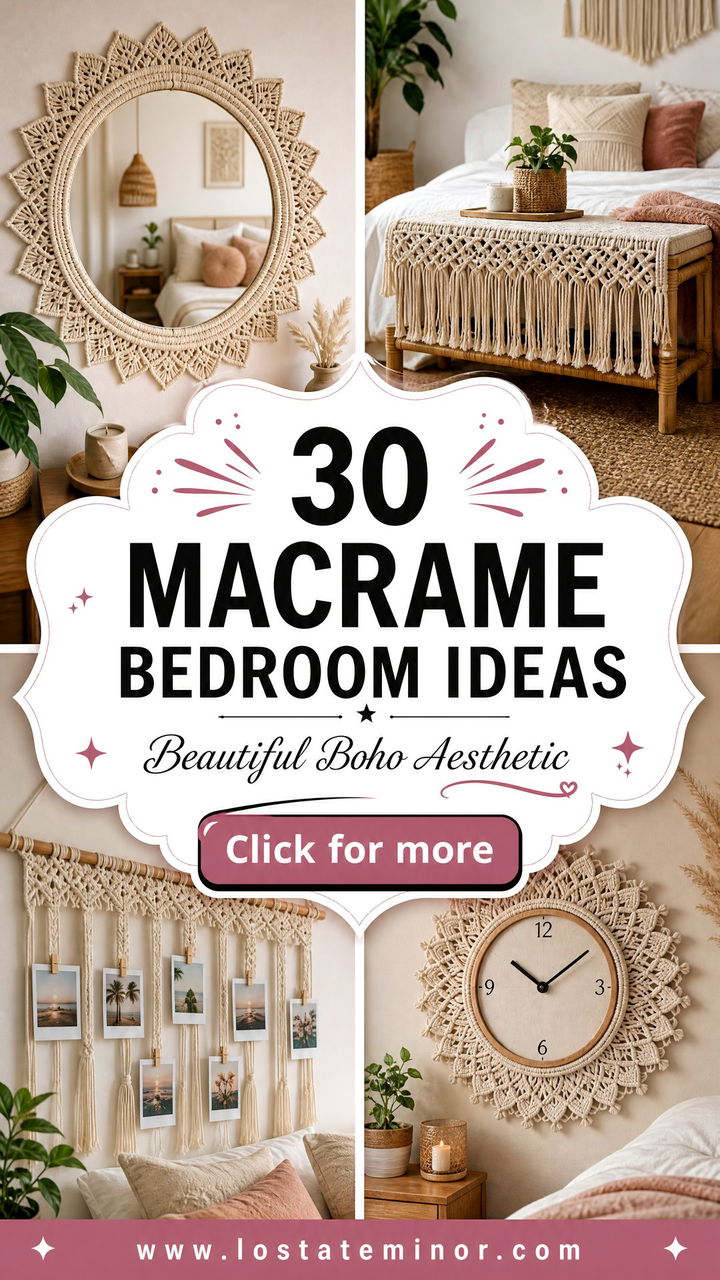 30 Macrame Bedroom Ideas for a Beautiful Boho Aesthetic - 30 Macrame Bedroom Ideas for a Beautiful Boho Aesthetic