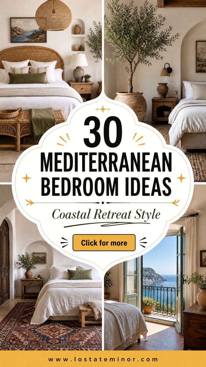 30 Mediterranean Bedroom Ideas for a Coastal Retreat Style - 30 Mediterranean Bedroom Ideas for a Coastal Retreat Style