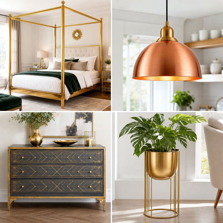 30 Metal Accent Bedroom Ideas for a Sleek Industrial Feel